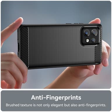 SKALO Motorola Edge 40 Pro 5G Armor Carbon Stødsikker TPU-cover - Sort