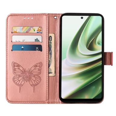 SKALO OnePlus Nord CE 3 Lite 5G Mandala Butterfly Flip Cover - Rosa guld