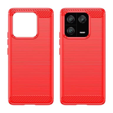 SKALO Xiaomi 13 Pro 5G Armor Carbon Stødsikker TPU-cover - Rød