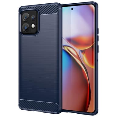 SKALO Motorola Edge 40 Pro 5G Armor Carbon Stødsikker TPU-cover - Blå