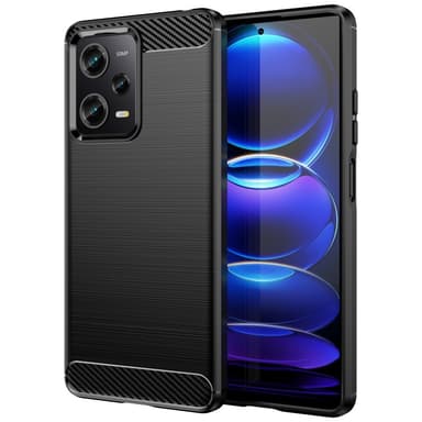 SKALO Xiaomi Redmi Note 12 Pro 5G Armor Carbon Stødsikker TPU-cover - Sort