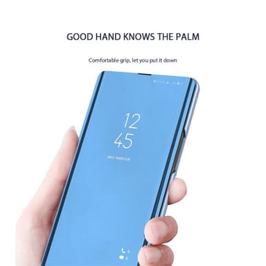 SKALO Xiaomi Redmi Note 12 4G Clear View Mirror Etui - Blå