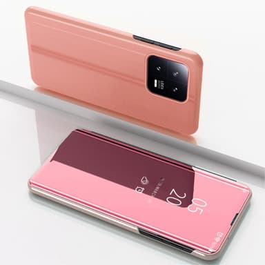 SKALO Xiaomi 13 5G Clear View Mirror Etui - Rosa guld