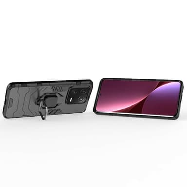 SKALO Xiaomi 13 Pro 5G Armor Hybrid metal ring cover - Sort