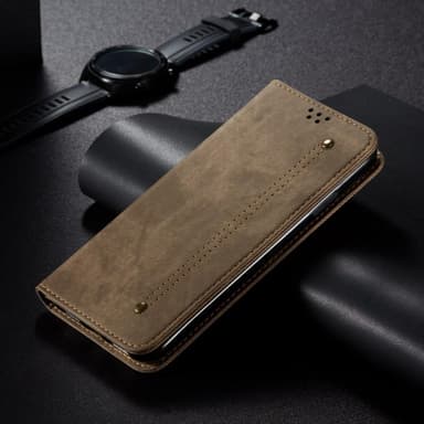SKALO Xiaomi 13 Pro 5G Jeans Flip Cover - Khaki