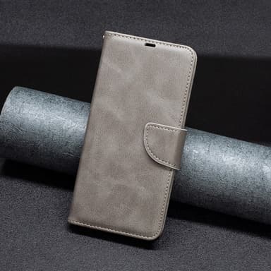 SKALO Xiaomi 13 Lite Flip Cover m. pung i PU-læder - Grå