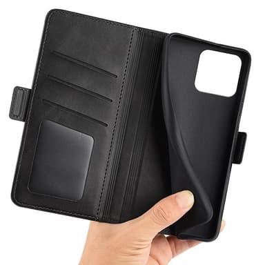 SKALO Xiaomi 13 5G Premium Wallet Flip Cover - Sort