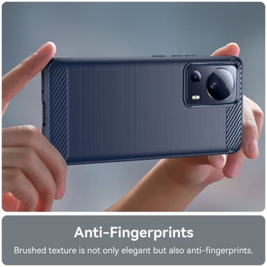 SKALO Xiaomi 13 Lite Armor Carbon Stødsikker TPU-cover - Blå