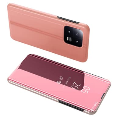 SKALO Xiaomi 13 5G Clear View Mirror Etui - Rosa guld
