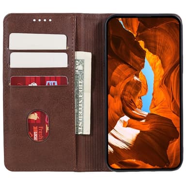SKALO Motorola Edge 40 5G Premium Wallet Flip Cover - Brun