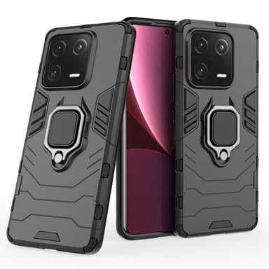 SKALO Xiaomi 13 Pro 5G Armor Hybrid metal ring cover - Sort