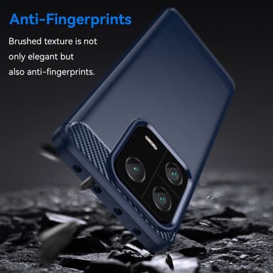 SKALO Xiaomi 13 Pro 5G Armor Carbon Stødsikker TPU-cover - Blå