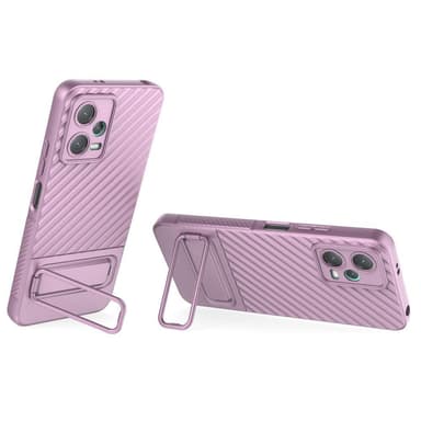 SKALO Xiaomi Redmi Note 12 5G Twill 2.0 TPU-Cover med rack - Lilla