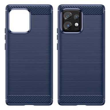 SKALO Motorola Edge 40 Pro 5G Armor Carbon Stødsikker TPU-cover - Blå