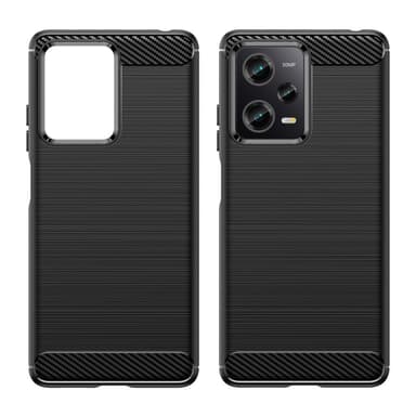SKALO Xiaomi Redmi Note 12 Pro 5G Armor Carbon Stødsikker TPU-cover - Sort