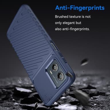 SKALO Motorola Moto G53 5G Twill TPU-cover - Blå
