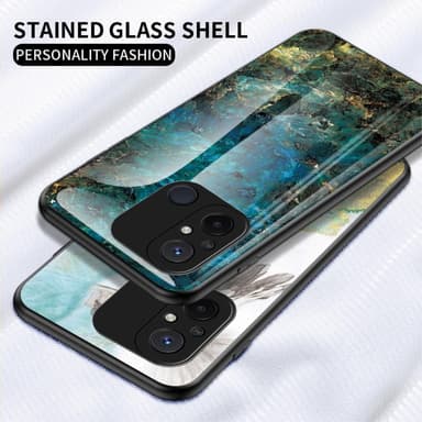 SKALO Xiaomi Redmi 12C 4G Marmor hærdet glas TPU Cover - #5