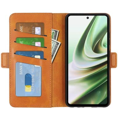 SKALO OnePlus Nord CE 3 Lite 5G Premium Wallet Flip Cover - Lys brun