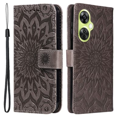 SKALO OnePlus Nord CE 3 Lite 5G Mandala Flip Cover - Grå