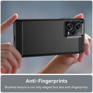 SKALO Xiaomi Redmi Note 12 Pro 5G Armor Carbon Stødsikker TPU-cover - Sort