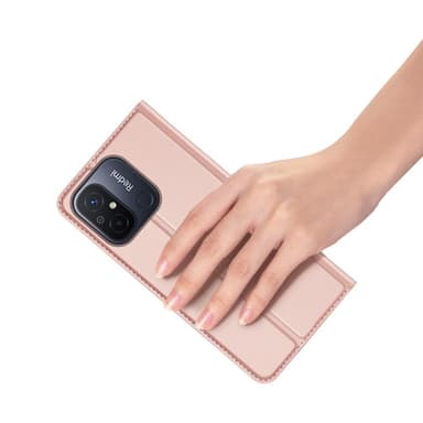 DUX DUCIS Skin Pro Series Taske med Kortspor Xiaomi Redmi 12C - Lyserød