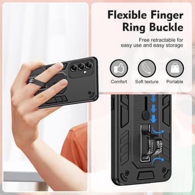 Til Samsung Galaxy A54 5G Kickstand Hybrid-etui Dobbeltlagsbeskyttelse