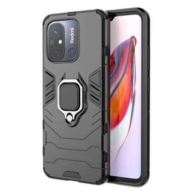 Til Xiaomi Redmi 12C Stødsikker Kickstand Telefontaske Bilmonteret metalplade