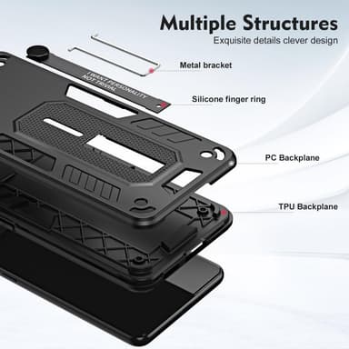 Til Samsung Galaxy A54 5G Kickstand Hybrid-etui Dobbeltlagsbeskyttelse