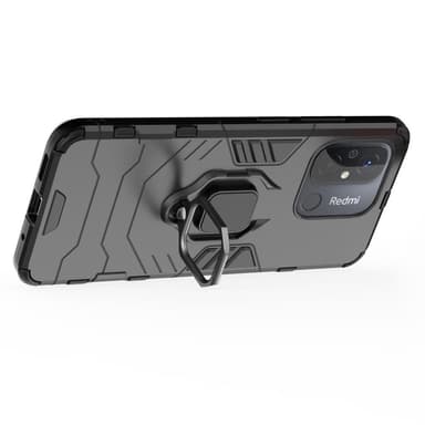 Til Xiaomi Redmi 12C Stødsikker Kickstand Telefontaske Bilmonteret metalplade
