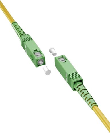 Goobay Lyslederkabel (FTTH), Singlemode (OS2) Yellow, gul (Simplex), 1 m