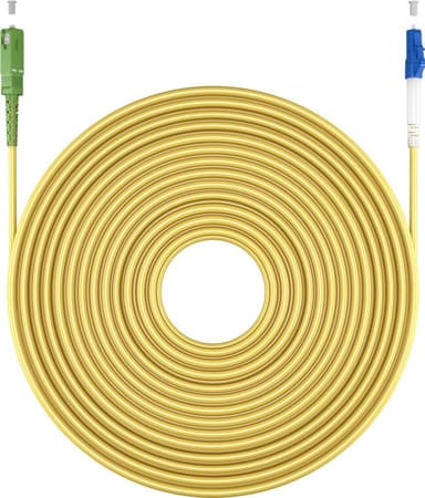 Goobay Lyslederkabel (FTTH), Singlemode (OS2) Yellow, gul (Simplex), 15 m