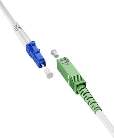 Goobay Lyslederkabel (FTTH), Singlemode (OS2) White, hvid (Simplex), 5 m