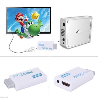 INF Nintendo Wii til HDMI-adapter - fuld HD 1080p Hvid
