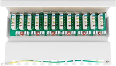 Goobay CAT 6 mini/desktop-patch-panel, 12 porte (1 HE)