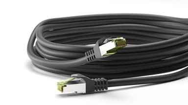 Goobay RJ45 netværkskabel med CAT 8.1 S/FTP råkabel, AWG 26, sort