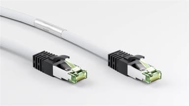 RJ45 (CAT 6A, 500 MHz) patchkabel med CAT 8.1 S/FTP råkabel, hvid