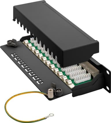 Goobay CAT 6a 10 tommer (25,4 cm) patch-panel, 12 porte
