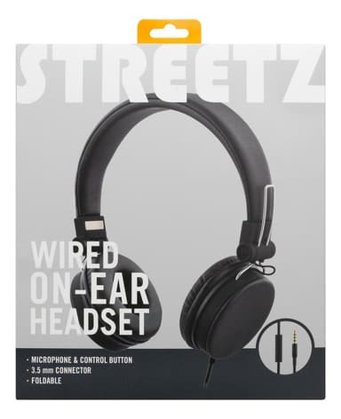 H300 Headphones with microphone, foldable, 3.5 mm, black