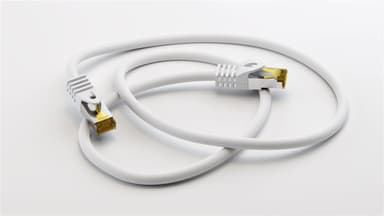 Goobay RJ45 netværkskabel S/FTP (PiMF), 500 MHz, med CAT 7 råkabel, hvid, 0,25 m