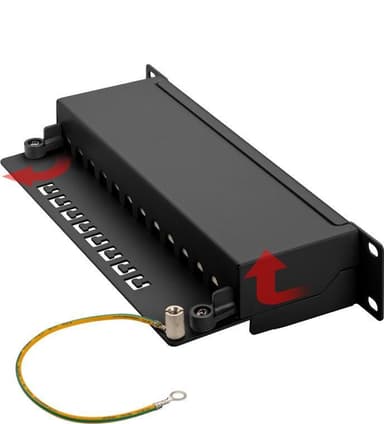 Goobay CAT 6a 10 tommer (25,4 cm) patch-panel, 12 porte