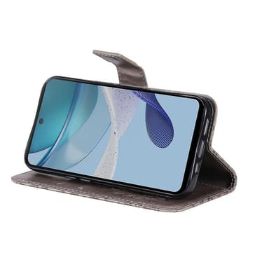 SKALO Motorola Moto G53 5G Mandala Flip Cover - Grå