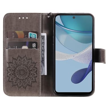 SKALO Motorola Moto G53 5G Mandala Flip Cover - Grå