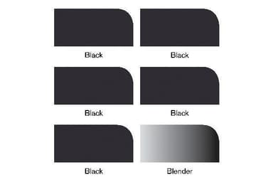 WINSOR Promarker set 6pcs (5pcs black+1pc blender)