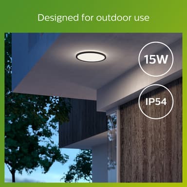 Philips SuperSlim udendørs loftslampe 15W