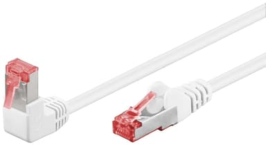 Goobay Netværkskabel CAT 6 vinklet 1x 90°, S/FTP (PiMF), hvid, 2 m