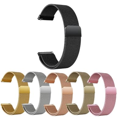 SKALO Milanese Loop til Samsung Watch 5 40mm - Sort