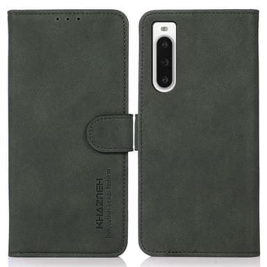 SKALO Sony Xperia 10 V KHAZNEH Pungetui i PU-læder - Grøn