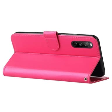 SKALO Sony Xperia 10 V Flip Cover m. pung i PU-læder - Cerise
