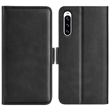 SKALO Sony Xperia 10 V Premium Wallet Flip Cover - Sort
