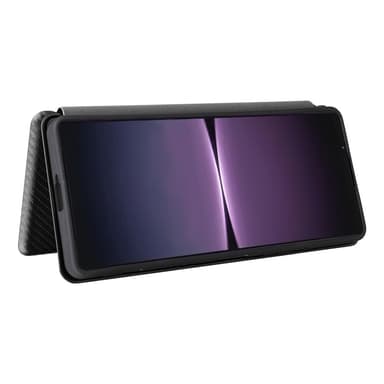SKALO Sony Xperia 1 V Carbon Fiber Pungetui - Sort